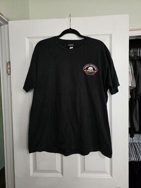 Bowling Green Harley-Davidson Black Short Sleeve Tee with Orange Patch Logo